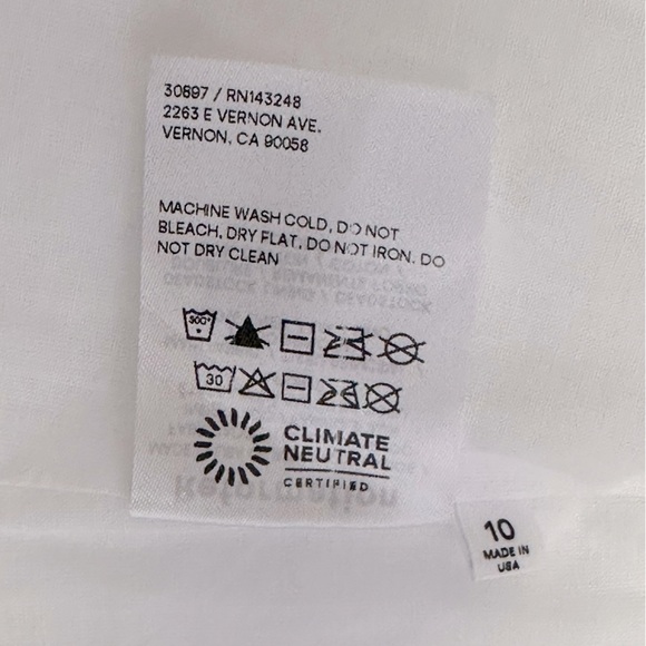 Reformation Anneliese linen open back short sleeve midi dress white - Picture 9 of 12